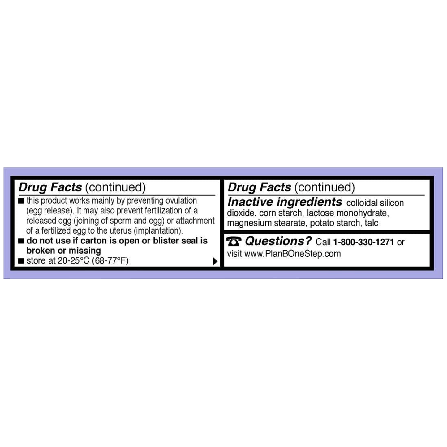 Plan B One Step Emergency Contraceptive, 1.5 Mg - Morning After Pill Manila Philippines (#1 U.S.A. Brand)